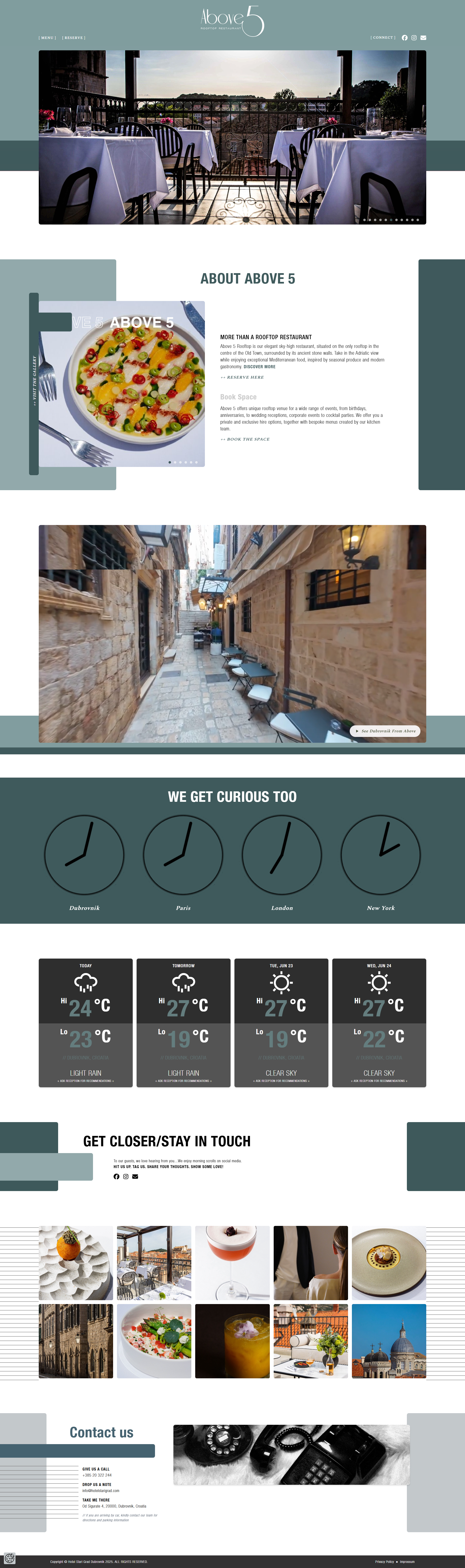 Above 5 Rooftop website