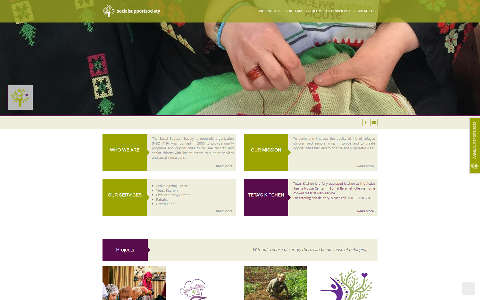Social Support Society website