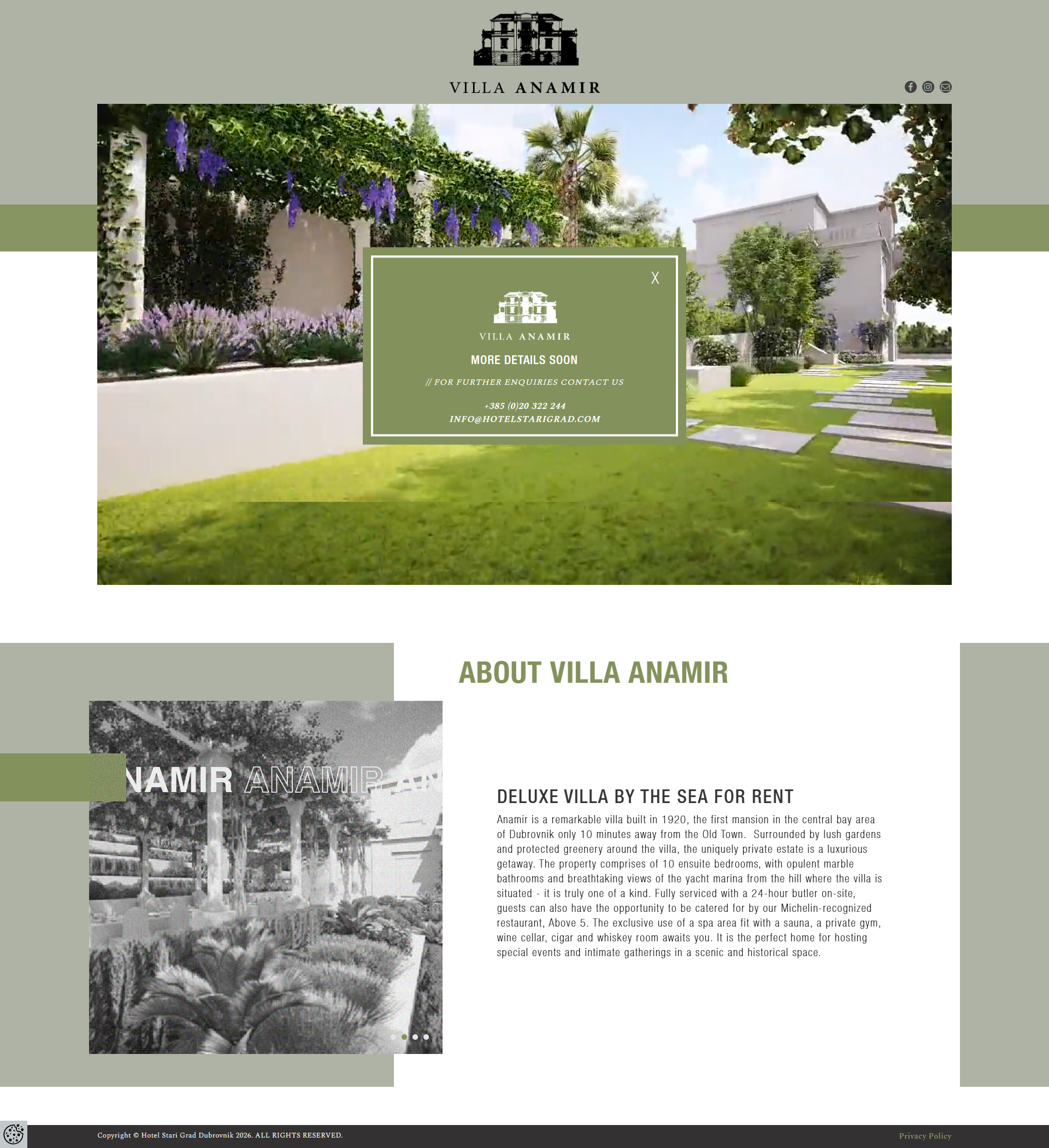 Villa Anamir website